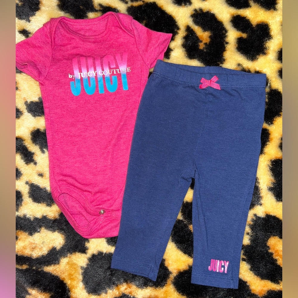 JUICY COUTURE Pink and Blue 0-3 Outfit💖💙